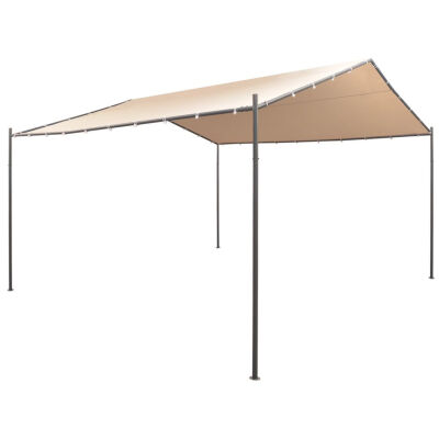 

Gazebo Pavilion Tent Canopy 13 1"x13 1" Steel Beige