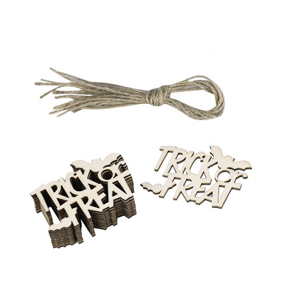 

Toponeto 10Pcs Halloween Wood Chip Tree Ornaments Hanging Pendant Home Decor Gifts