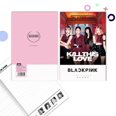 

Kpop BTS Blackpink Notebook Pocketbook Note Pad Diary Workbooks Hardcover Memo Book Lined Pages for Diary JournalBlackpink-1