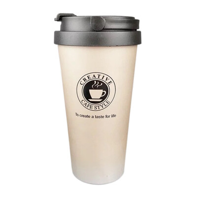 

500ml Large Capacity Travel Mug Creative Coffee Cup 304 Stainless Steel Double Wall Vacuum Insulated Wide Mouth Tea Cup with Lid