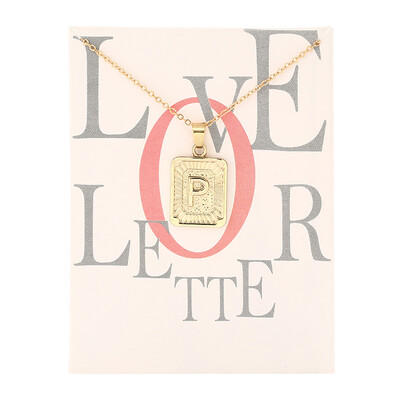 

Card Fashion Brand Series 26 English Letters Alphabet Pendant Necklace For Women Men Jewelry Wholesale
