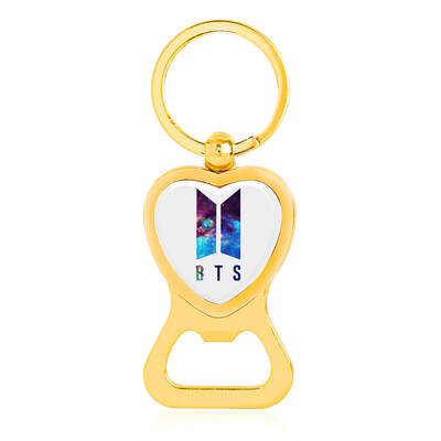 

KPOP BTS Keychains Bottle Opener Key Ring Metal Hanging Key Ring Key Chain