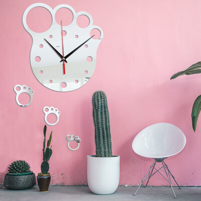

Gobestart 3D Creative Ankle Style Acrylic Mirror Clock Home Decoration Wall Clock