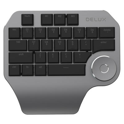 

Delux T11 Designer Wired Keyboard Backlight Drawing Keypad with Smart Dial