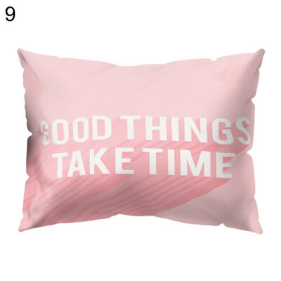

Unique Letters Print Pillow Case Cushion Cover Sofa Bed Car Cafe Office Decor