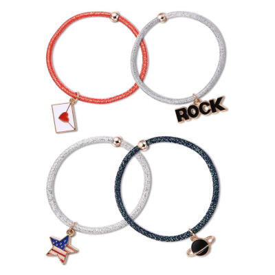 

4pcs Fashion Hair Rings Elastic Hairband Women Rubber Band Hair Accessories