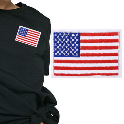 

〖Follure〗American Flag Embroidery Badge Clothes Fabric Patch Applique Decor DIY