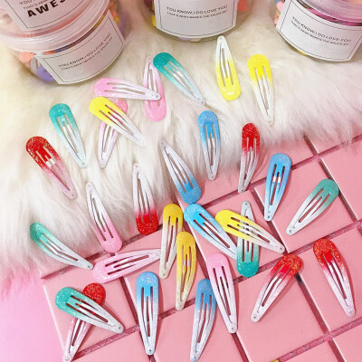 

Color ins girl heart hairpin candy color ice cream color bangs clip jewelry word clip