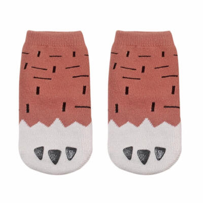 

Cute Baby Boy Girl Cartoon Cat Paw Print Socks Kids Cotton Soft Short Socks