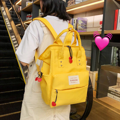 

School bag female Korean version of the high school students large-capacity backpack college wind ins campus senior sense girl backpack