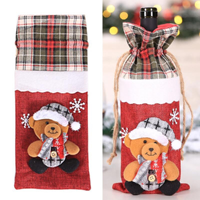 

Christmas Wine Bottle Cover Champagne Wine Bottle Cover Christmas Red Wine Gift Bag Christmas Candy Bag Christmas Decoration For