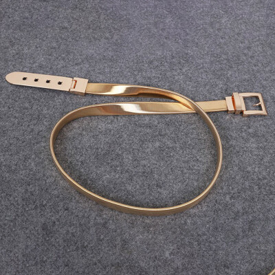 

For women designer brand women belt high quality Gold Silver Full Metal Elastic Chain belt Metal Pin Clasp Buckle Waistband