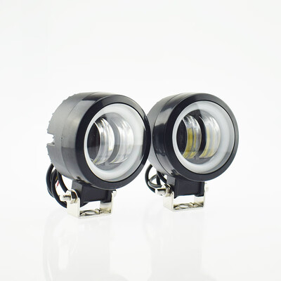 

Motorbike headlights 12v 20w LED moto Angel Eyes Light Bar Spot lamp Motorcycle Offroad Car Boat spotlight Work Light Waterproof
