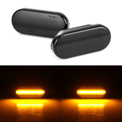 

Car Side Marker LED Water Flow Turn Signal Light Lamp Amber 3528SMD For Carnival
