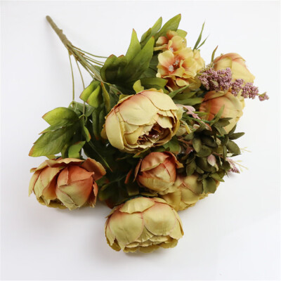 

US Artificial Fake Peony Silk Flowers Bridal Hydrangea Home Wedding Garden Decor