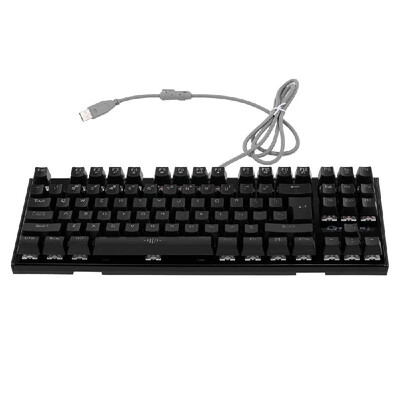 

Backlit Mechanical Gaming Keyboard Blue Switch 87 Keys Ergonomic Keyboard Suspended Keys with Hand WristSilver
