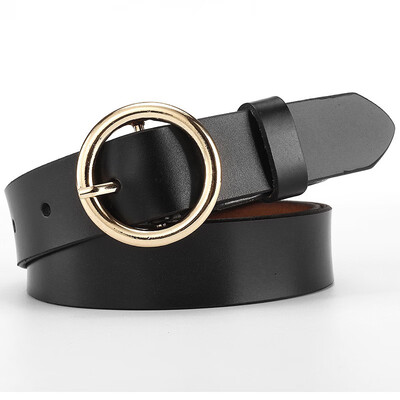 

Fashion Circle Pin Buckles Belt Female Jeans Wide Waistband Women