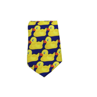 

Funny Cartoon Yellow Duck Mens Necktie Business Suit Tie Neckwear Accessories