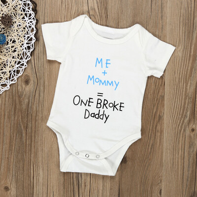 

Newborn Infant Baby Boy Girl Short Sleeve Letter Print Romper Jumpsuit Clothes