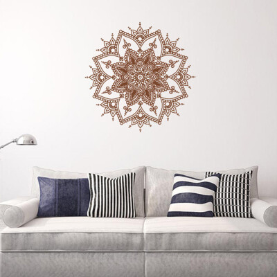 

〖Follure〗Mandala Flower Indian Bedroom Wall Decal Art Stickers Mural Home Vinyl Family BK