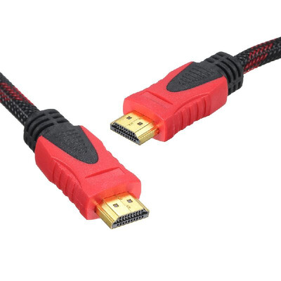 

HD Cable High Speed 20 Adapter Cable Braided Cord 4K 3D Gold-plated Connectors Support 1080P for PC Laptop Projector TV DVD 15m