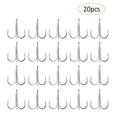 

20pcs Feather Hooks Fishing Hooks with Luminous Feather 2 4 6 8 10 Fishhook Fishing Terminal Tackle