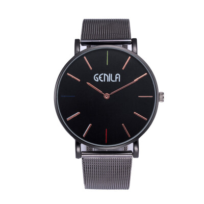 

Gobestart New Men Watch Stainless Steel Clock Male Quartz Alloy Belt Casual Wristwatch