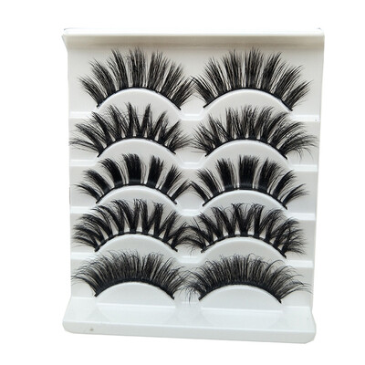 

Gobestart Luxury Makeup 5Pair 3D False Lashes Fluffy Strip Eye Mix lashes Natural Party