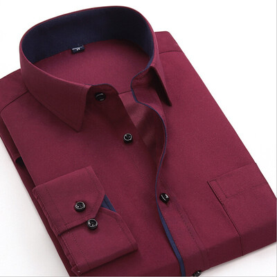 

Luxury Mens Stylish Casual Dress Shirt Slim Fit Long Sleeve Formal T-Shirt Tops