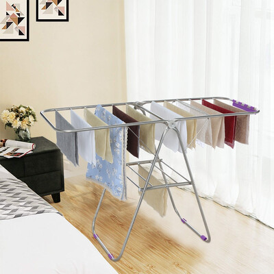 

Siaonvr Stainless Steel Clothes Drying Rack Floor Drying Towel Rack Folding Laundry Rack