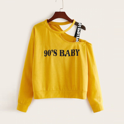 

Tailored Fashion Women Casual Loose Long Sleeve Letter Print Sweatshirt Tops