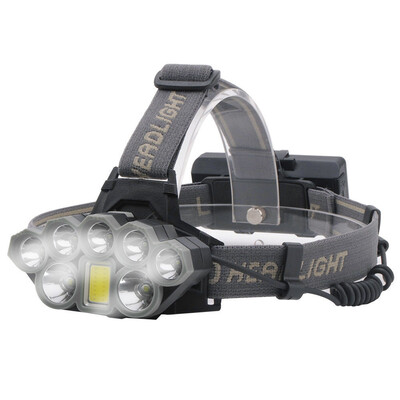 

T6 8x LED Headlamp Rechargeable Head Light Flashlight 18650 Outdoor Torch Lamp