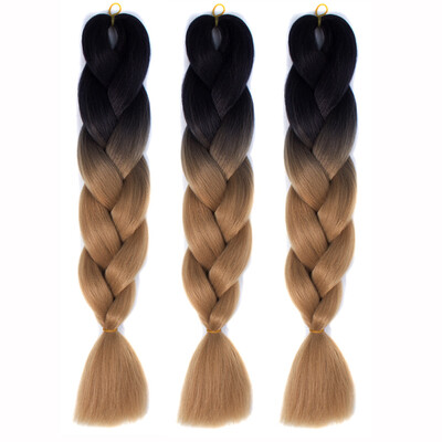 

Gobestart 1PC New Fashion Womens Gradient Long Braid Wavy Party Wigs