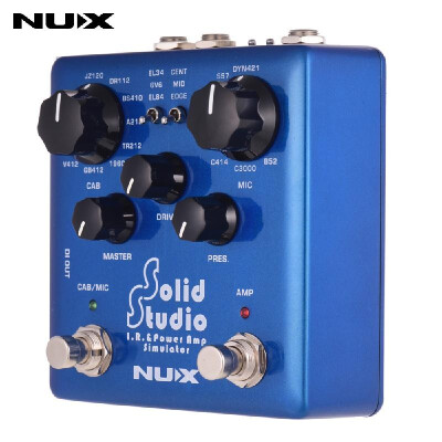 

NUX Solid Studio IR & Power Amp Simulator Guitar Effect Dual Footswitch Built-in 8 Cabinet 8 Microphone 3 Power Amp Tube Simulatio