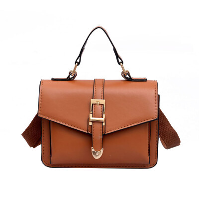 

Women PU Leather Shoulder Bags Small Flap Crossbody Bags Korean Version Simple Wild Messenger Shoulder Bag 10