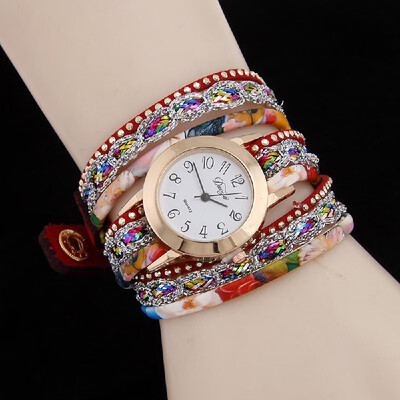 

Women Fashion Twining Hand Chain Watch Exquisite Candy Color Quartz Wrist Watch