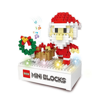 

DRSTAR Educational Toys Santa Claus Mini Diamond Blocks Christmas Music Box Series Gifts For Children
