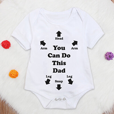 

Toddler Kids Baby Girl Boy Letter Print Tops Bodysuit Romper Sunsuit Clothes