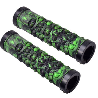 

Mountain Bike Bilateral Lock Skull Pattern Non-slip Road Bicycle Rubber Handlebar Grip