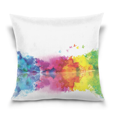 

ALAZA Throw Pillow Case Decorative Pillow Covers 16 X 16 inch Landscape Pattern Pillowcase