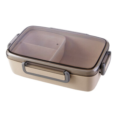 

Hot Sale Portable Lunch Box Four-sided Buckle Sub-grids With Lid Lunch Box Chinese Style