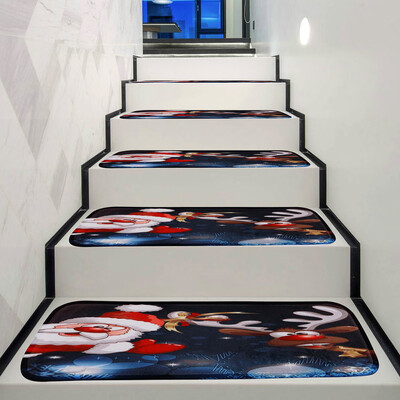 

Gobestart Christmas Decoration 1Set StepBasic Non-Slip Coral Fleece Resistant Carpet Stair