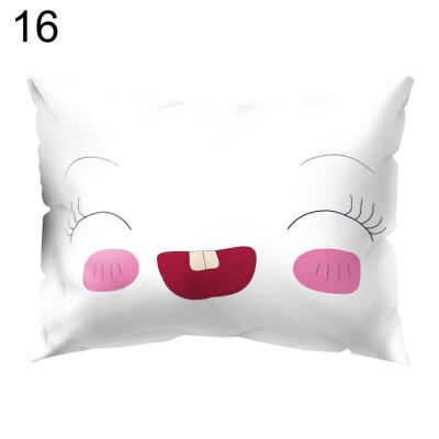 

Cute Facial Expression Pillow Case Cushion Cover Sofa Bed Car Cafe Office Decor