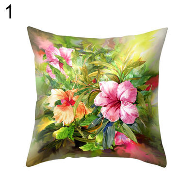 

Fresh Flower Throw Pillow Case Cushion Cover Sofa Bed Car Cafe Office Decoration