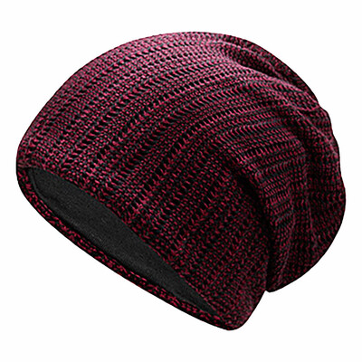 

Tailored Unisex Women Men Mixed Color Winter Plus Outdoor Thick Plaid knit Warm Hat Cap