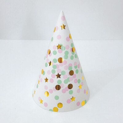 

FUNNYBUNNY 3PCS Polka Dot Party Hats for Kids Adults Wedding Birthday Decorations Birthday Crown Thanksgiving Hat