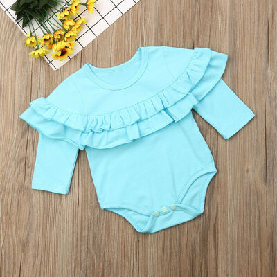 

Newborn Infant Baby Girls Fold Romper Jumpsuit Bodysuit Clothes Outfits Playsuit