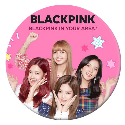 

Black Pink tin Plate Badge Brooch Cute Cartoon Brooch Bag Pendant Boys Girls Accessories hot Gift for Fans