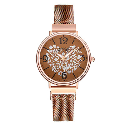 

Luxury Women Watches Flower Dial Ladies Digital Quartz Wristwatch Magnetic Buckle Strap Clock Fashion Gift Dress Zegarki Damskie