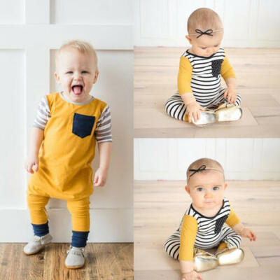 

Newborn Toddler Baby Boys Cotton Romper Bodysuit Jumpsuit Leggings Gentleman Set